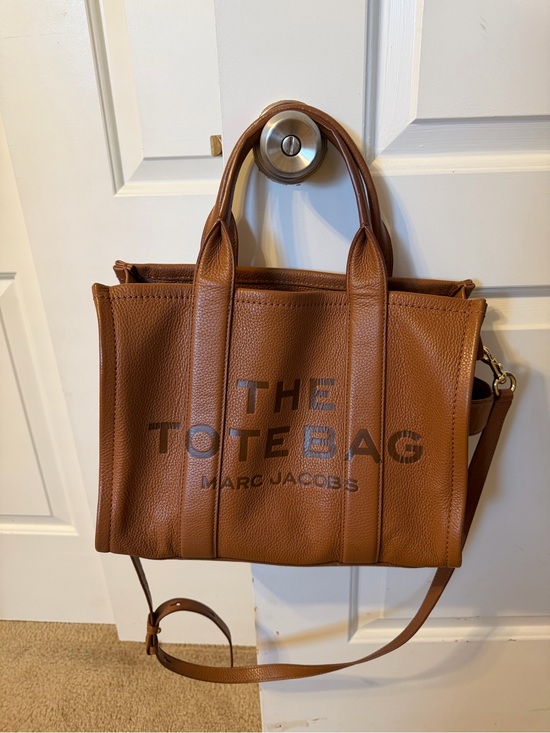 Marc Jacobs Handbags - Marc Jacobs "The Tote Bag" Small Cognac Leather Tote and additional strap